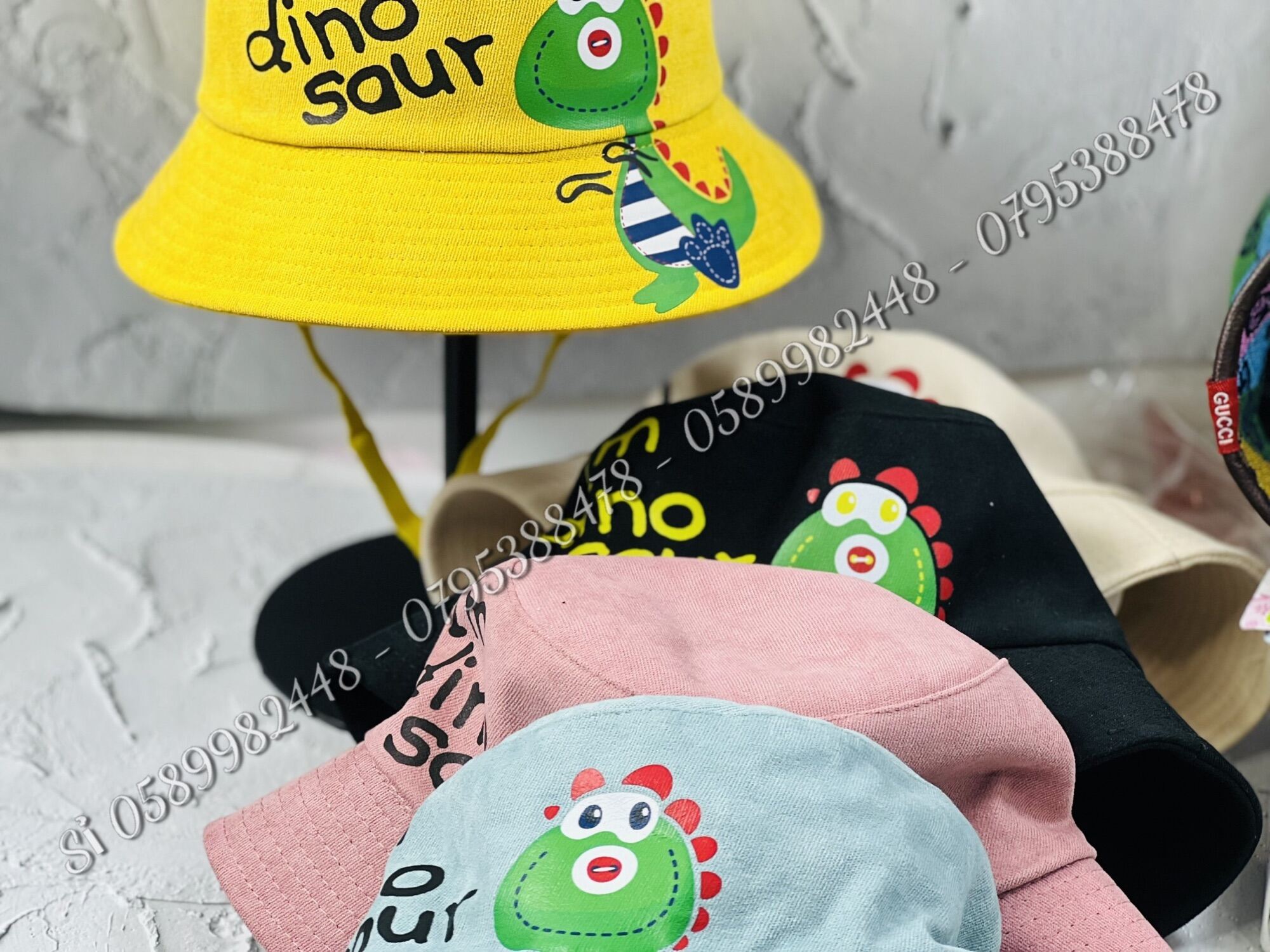 Mũ bo bucket - Nón Tai bèo phối dây khủng Long 🦖 xanh cute cho bé trai bé gái cute 1tuổi đến 5t