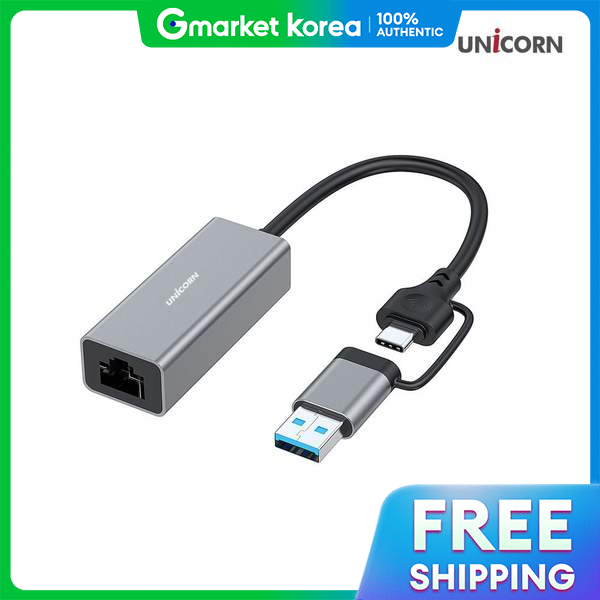 UNICORN | Unicorn Clan-300Ac Usb3.0 A+C Compatible Gigabit Wired Lan Card USB Gigabit Giá 738,750 Đồng*Miễn phí vận chuyển
