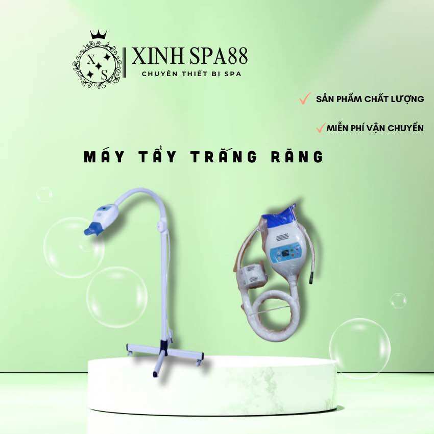 Máy tẩy trắng răng có chân , máy làm trắng răng khôngchân chính hãng blue laser whitening - spa88