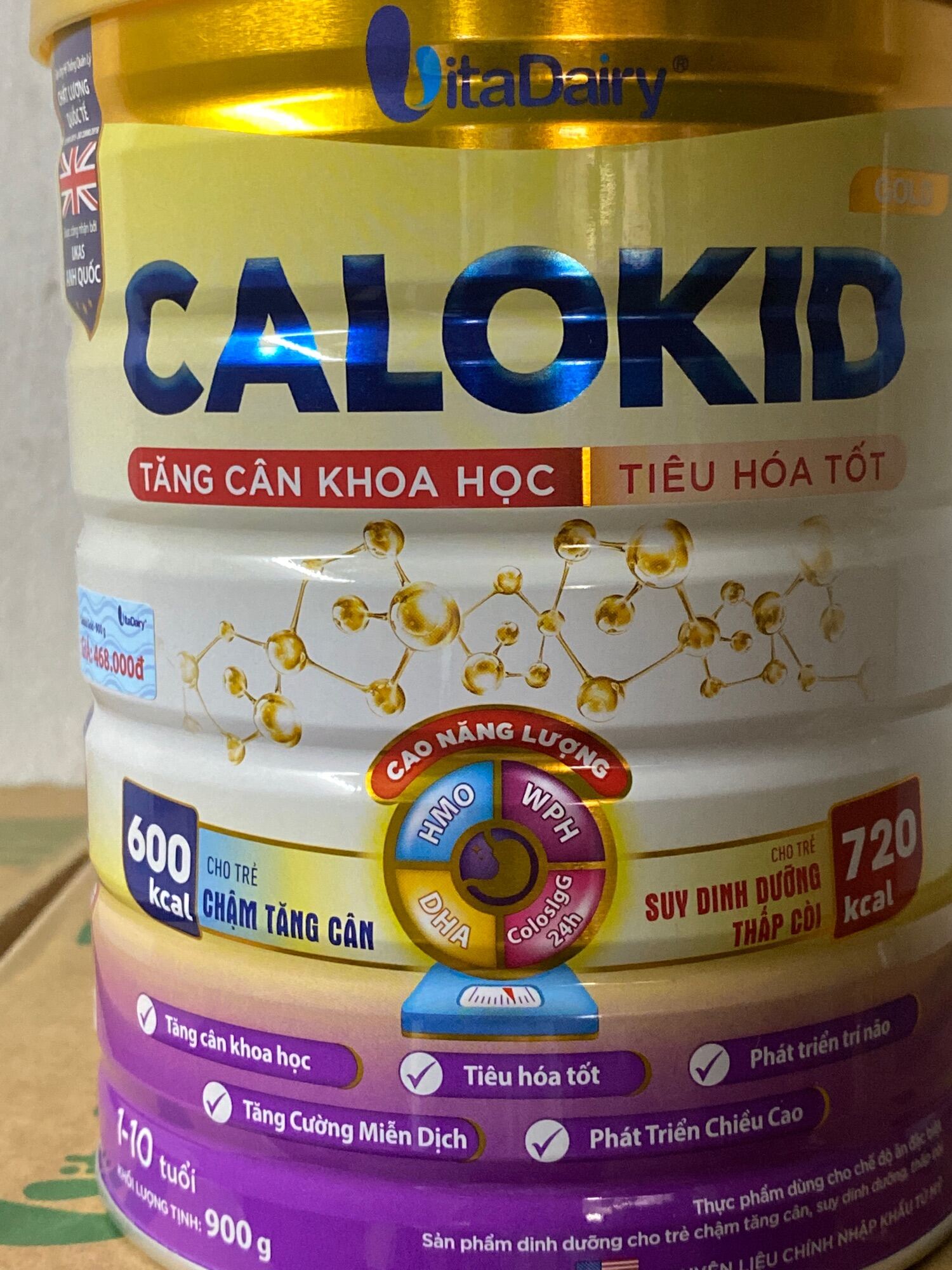 HCMCalokid Gold-Sữa dinh dưỡng Tăng cân khoa học cho bé từ 1-10 tuổi