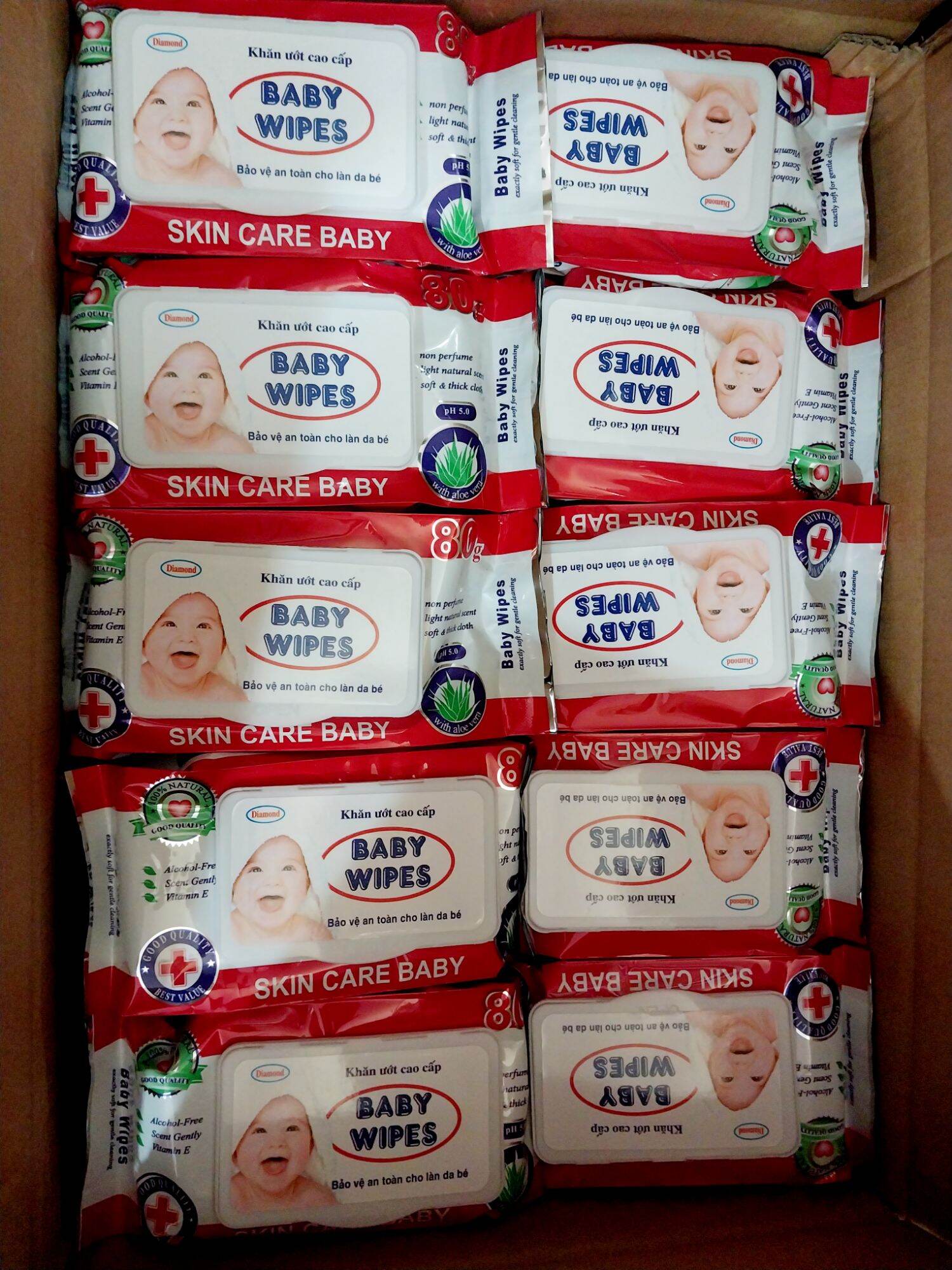 Khăn ướt baby wipes cao cấp 80gr