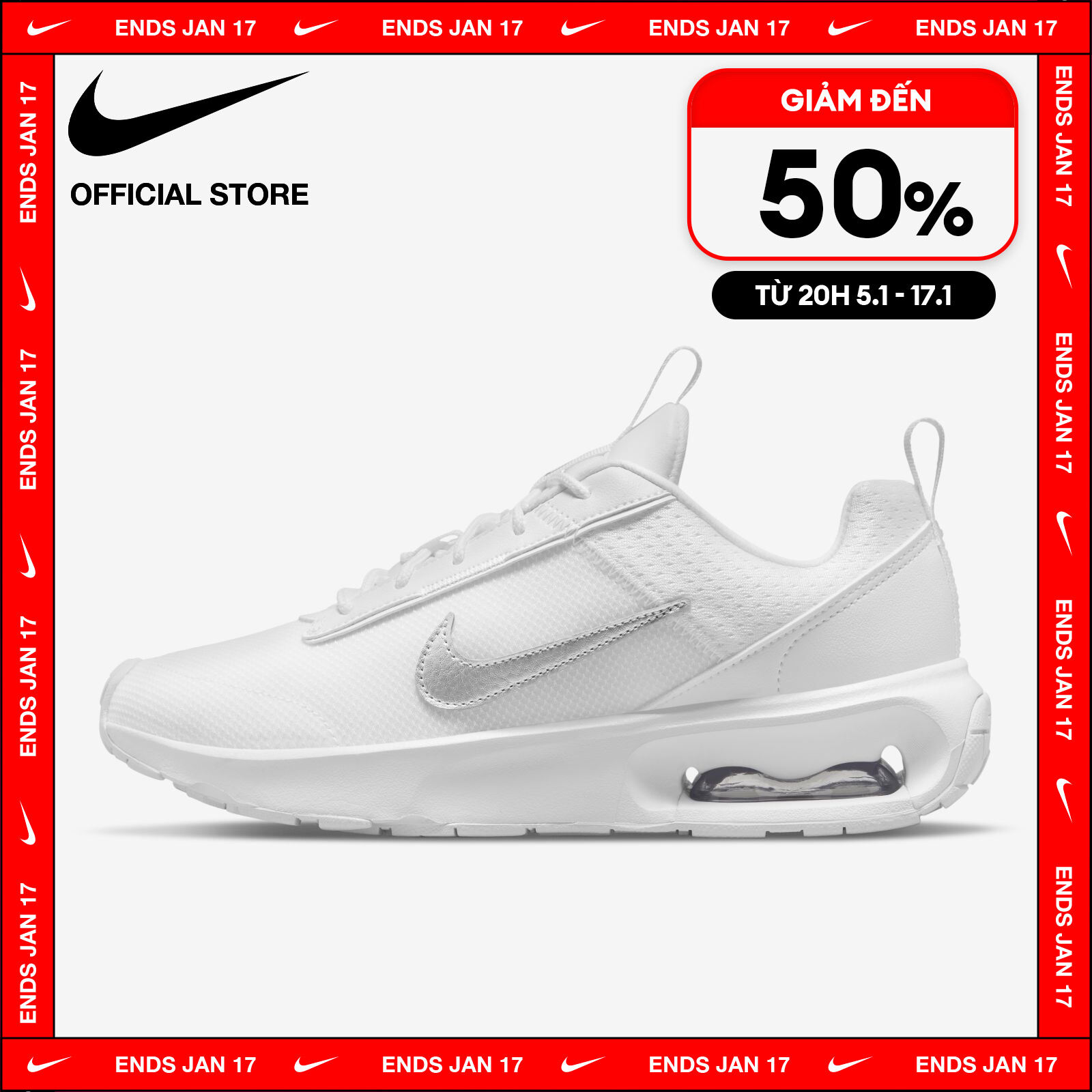 [TỪ 15-17.1 I VOUCHER 20%] Giày Thể Thao Nike Women's Air Max INTRLK Lite Shoes - White