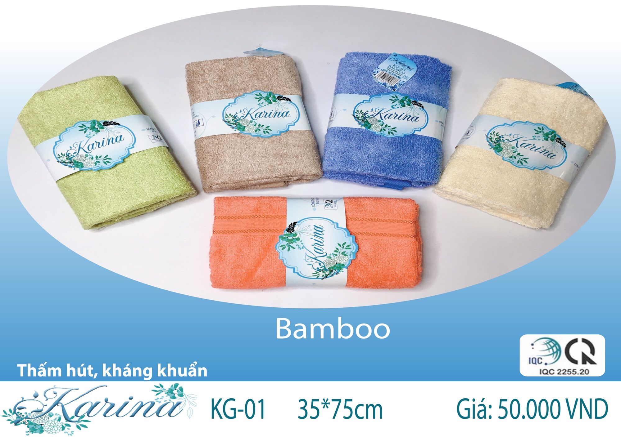 Khăn gội sợi tre kg-01