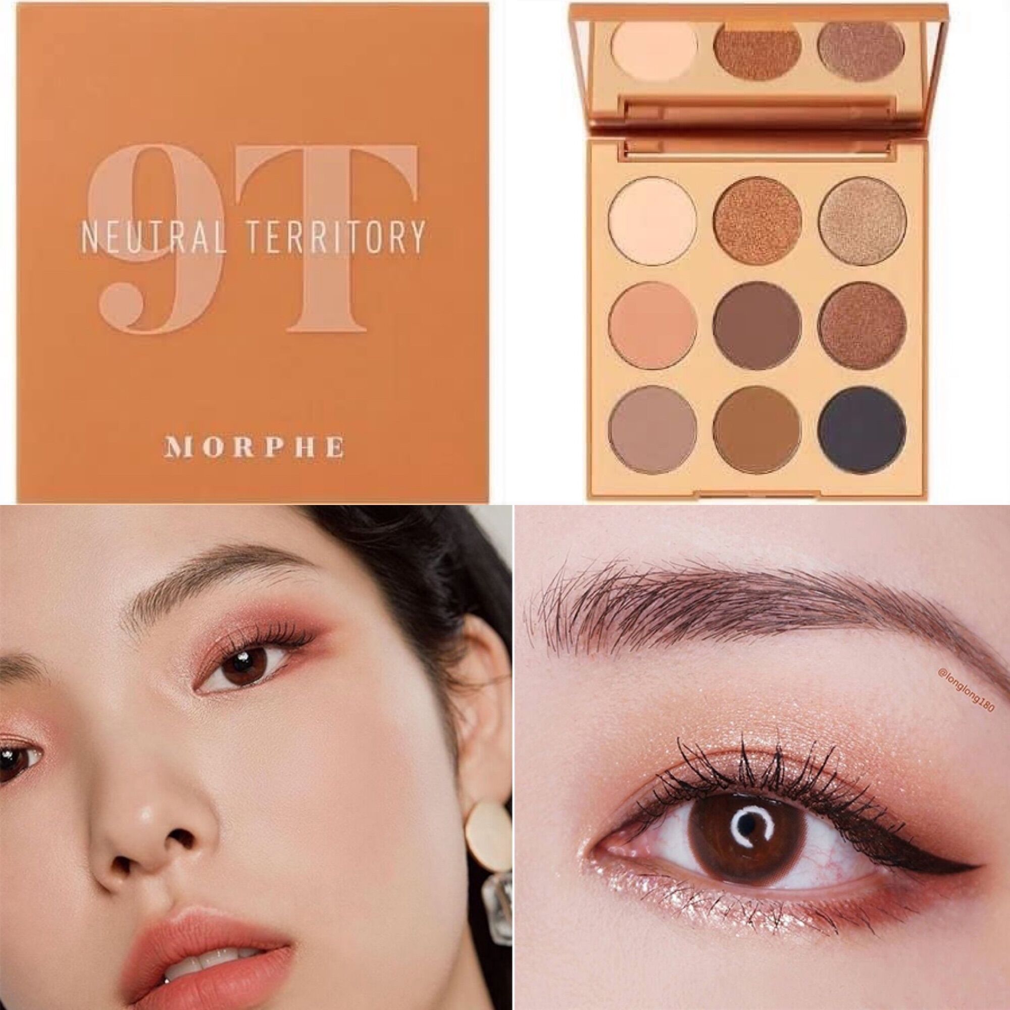 Bảng phấn mắt 9ô MORPHE 9V-9E-9T[Anh Thư Authentic]