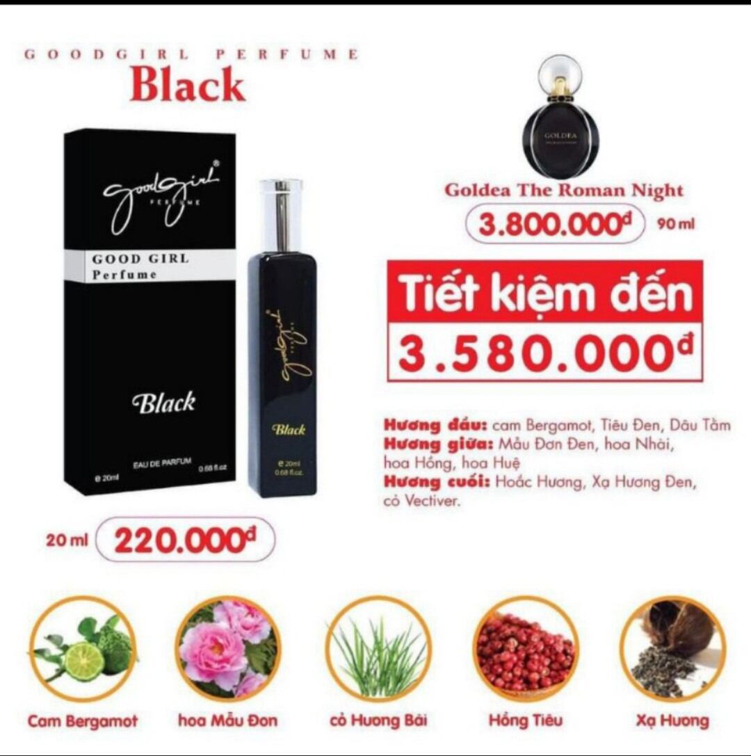 Nước Hoa Nữ Good Gir 20ml Đủ Màu ( chính hãng)