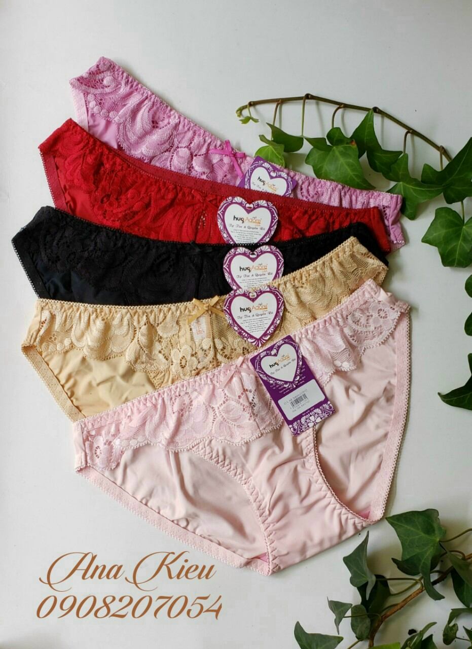 Combo 5 Quần lót nữ thun lạnh phối ren Hugadore 016