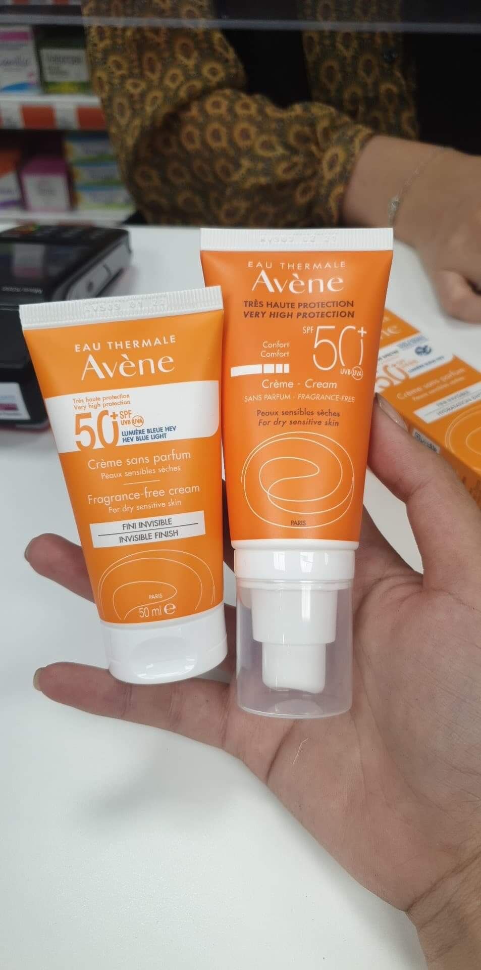 Kem chống nắng Avene Protection SPF 50+ Fragrance Free 50ml