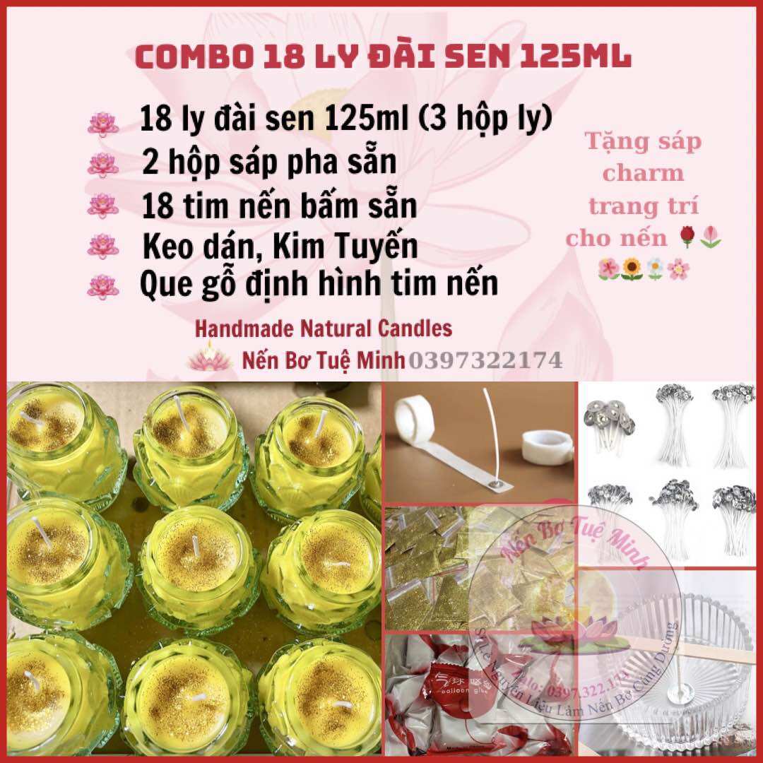 Combo 18 ly đài sen 125ml