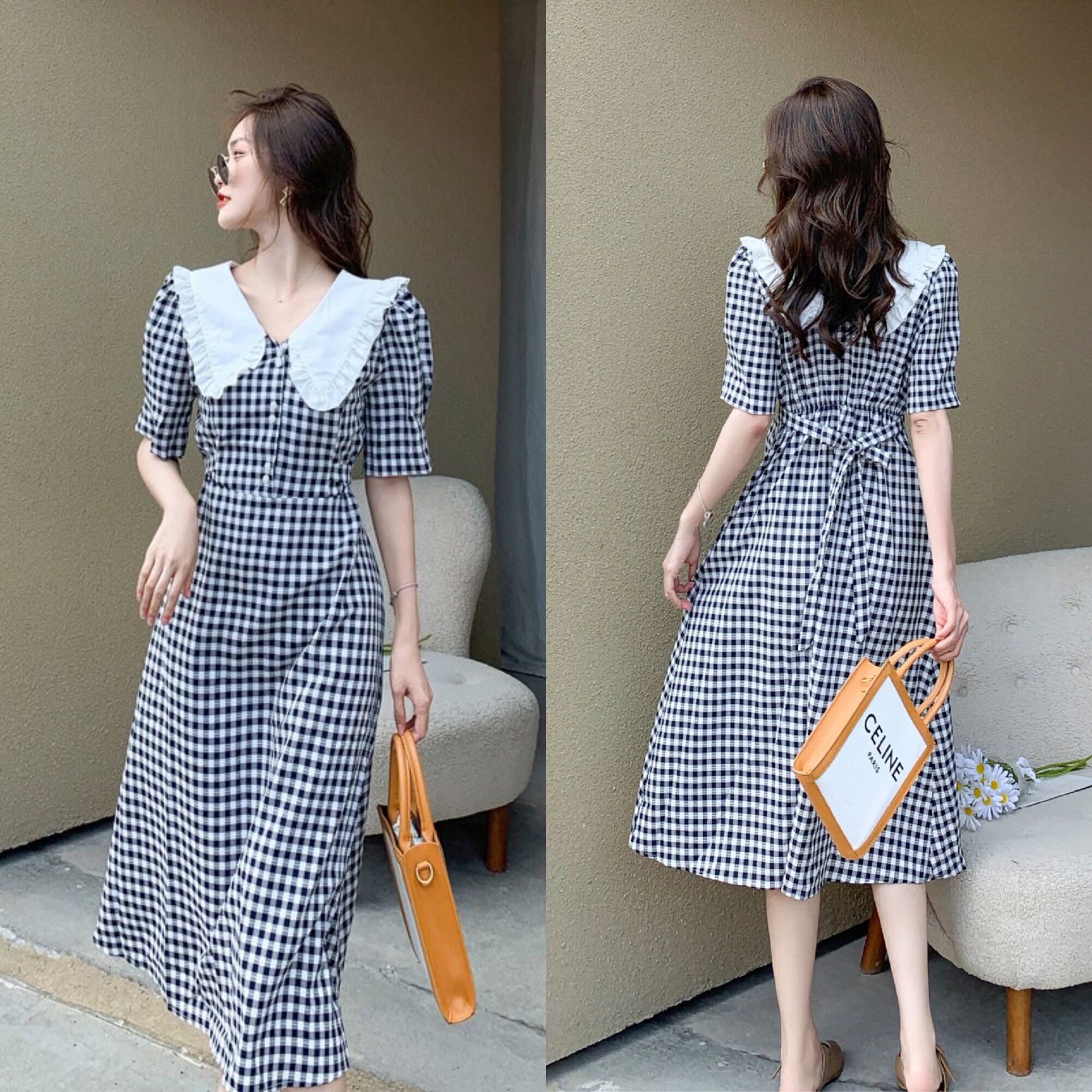 Đầm sơ mi tiểu thư công sở dự tiệc cao cấp loại 1 có size m-l-xl-xxl