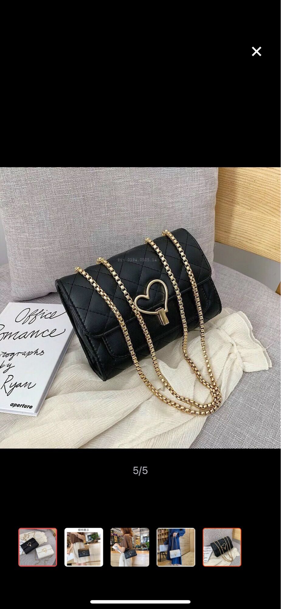 Túi đeo chéo nữ khoá trái tim size 20