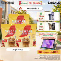 [ƯU ĐÃI THÁNG 8][FREESHIP TOÀN QUỐC]Combo 3 Bịch Cà phê Hòa tan NESCAFÉ CAFÉ SỮA ĐÁ 25 gói Nhân đôi sánh quyện