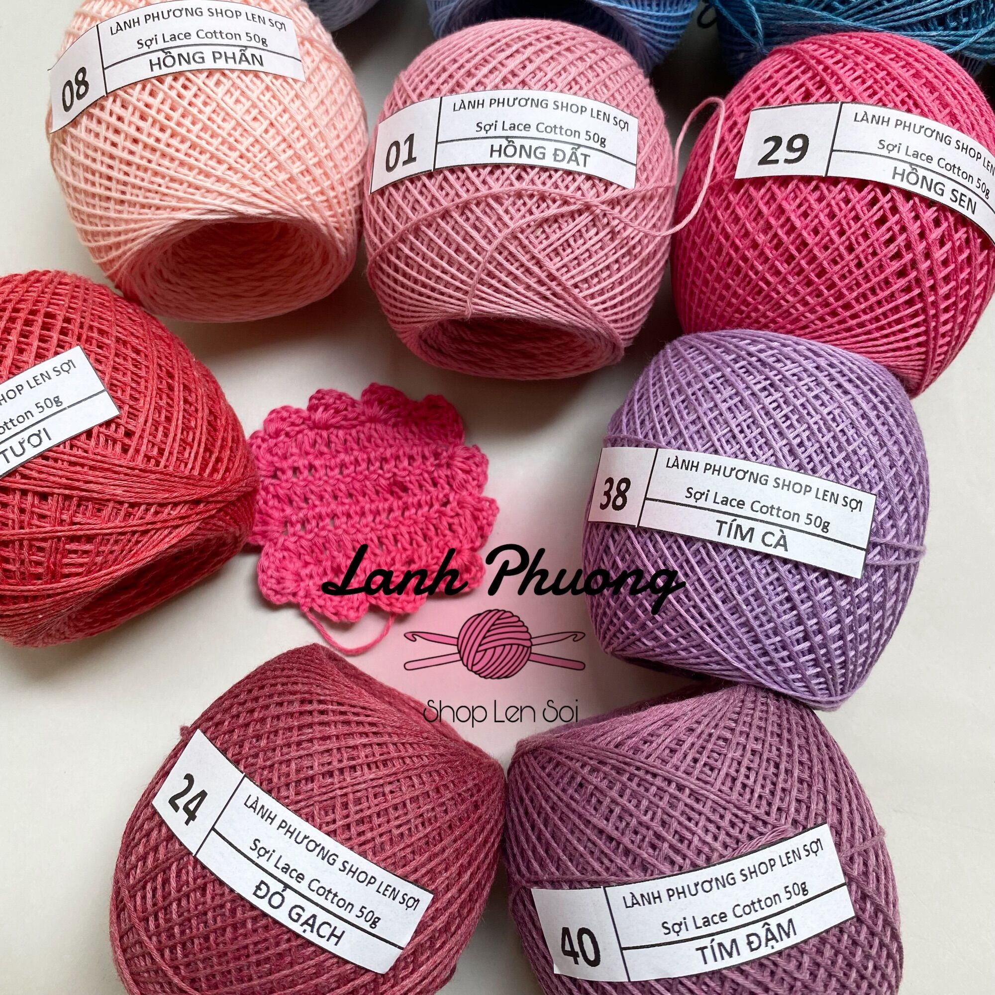 Sợi Lace Cotton 0.8mm Đan Móc Mùa Hè