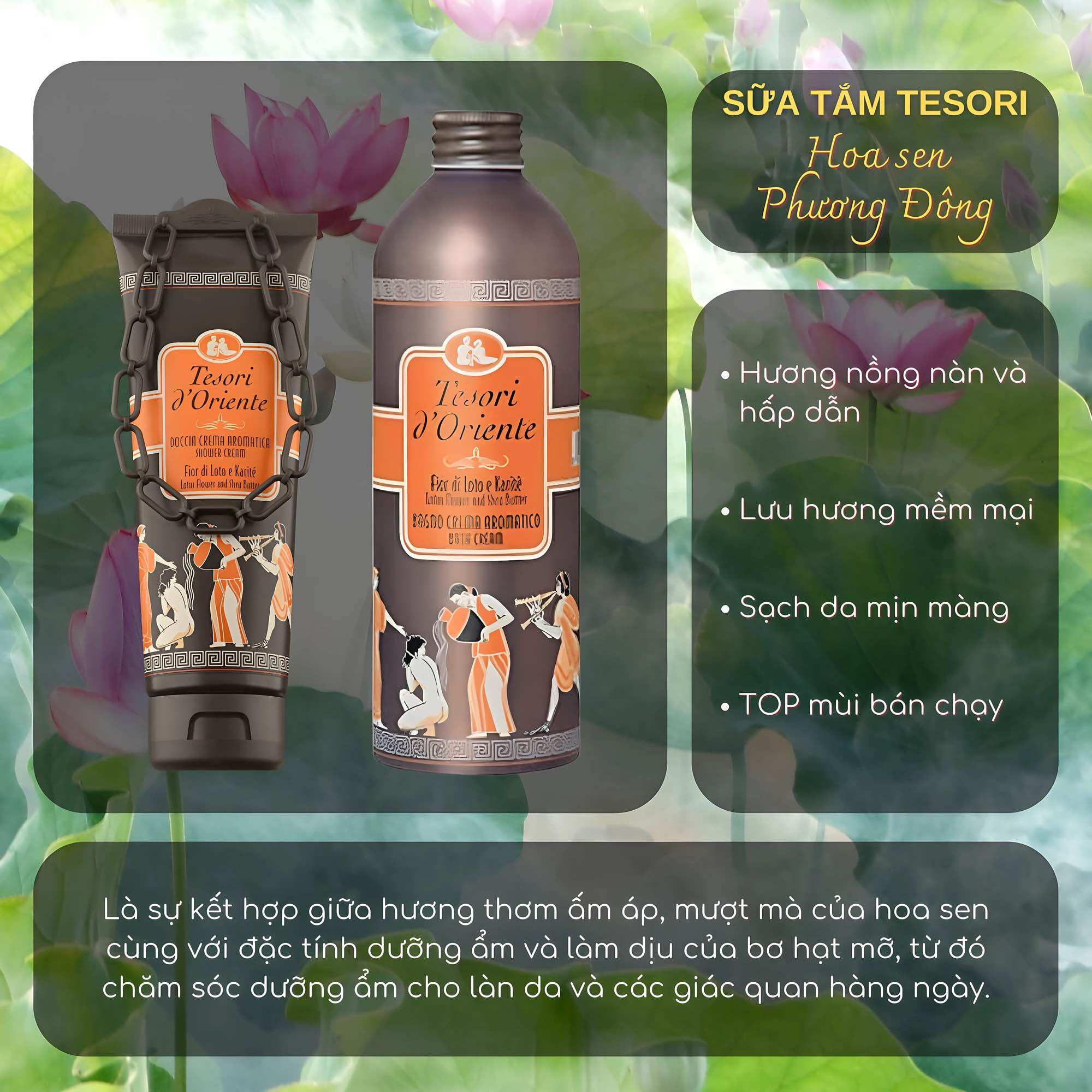 Sữa Tắm Nước Hoa Tesori d'Oriente 250ml Shower Cream