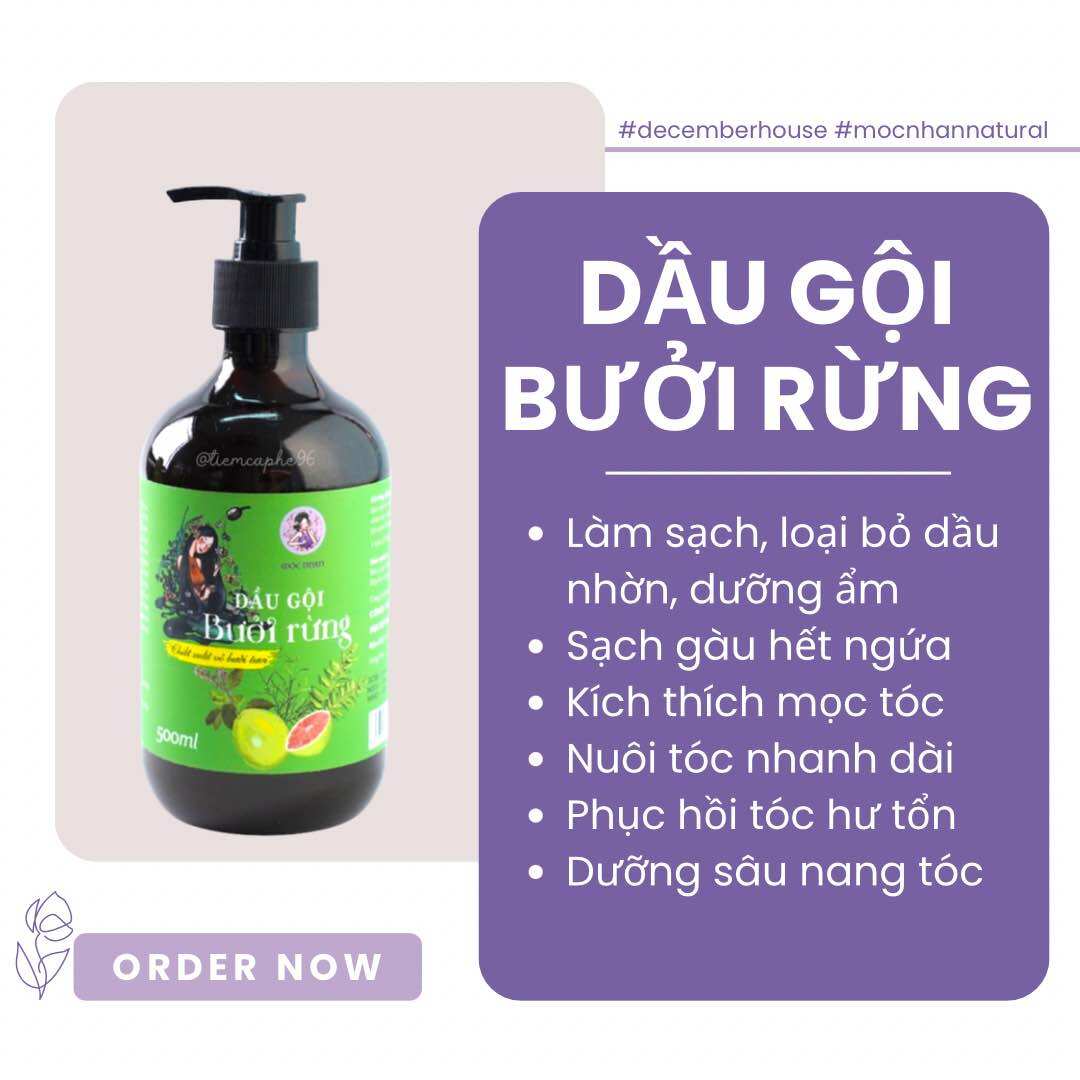 Combo Chăm Sóc Tóc Mộc Nhan - Sạch Gàu Giảm Rụng Kích Mọc Tóc