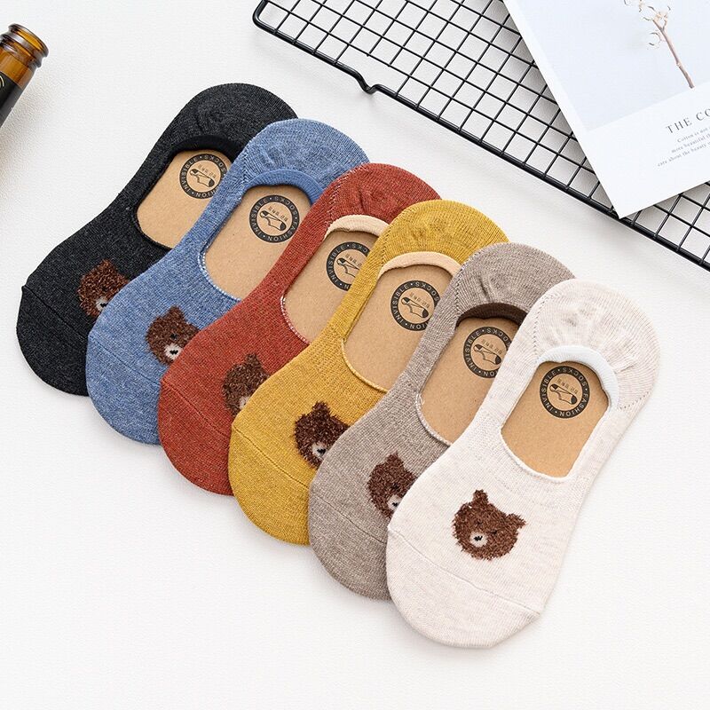 tất (vớ) lười icon gấu dành cho nữ