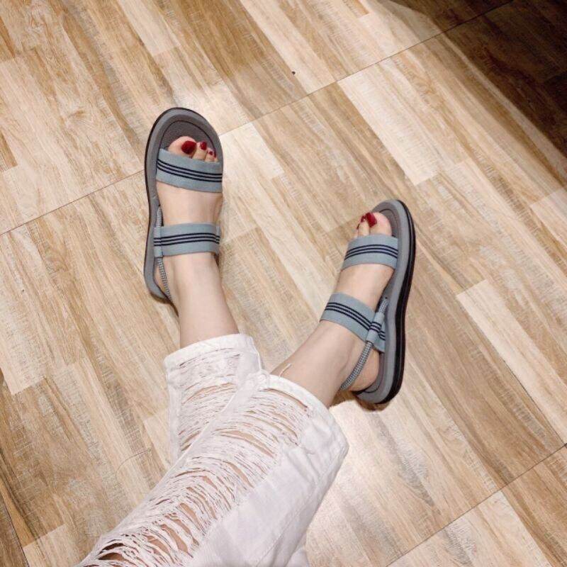 [HCM]giày nữ Sandanl thun 2 quai mẫu mới