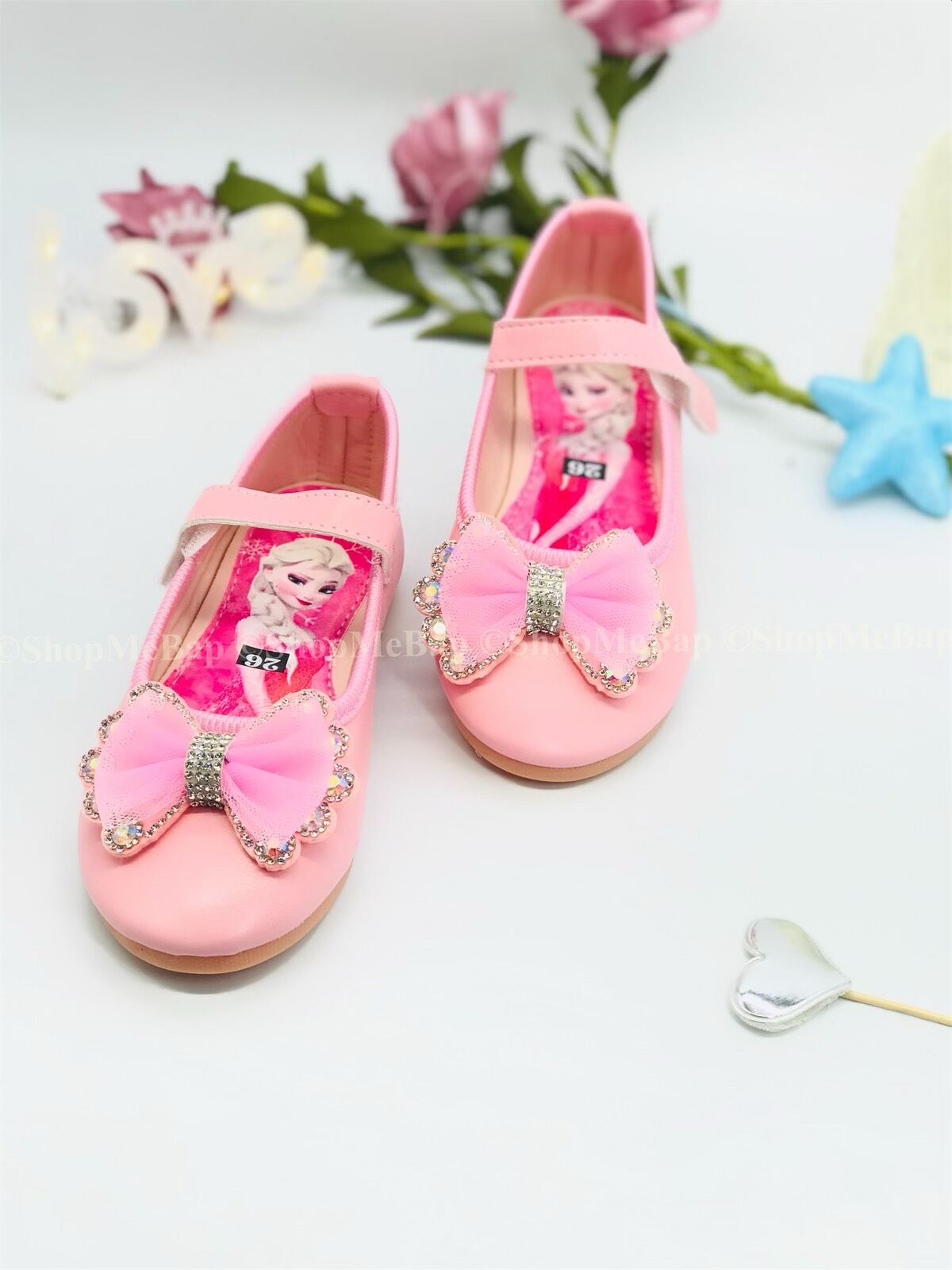 Giày búp bê lót elsa siêu dễ thương cho bé gái
