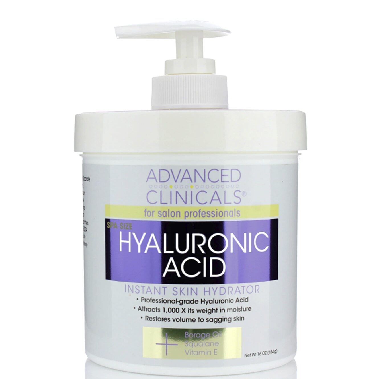 [Hcm]Kem Dưỡng Advanced Clinicals Hyaluronic Acid Instant Skin Hydrator 454G