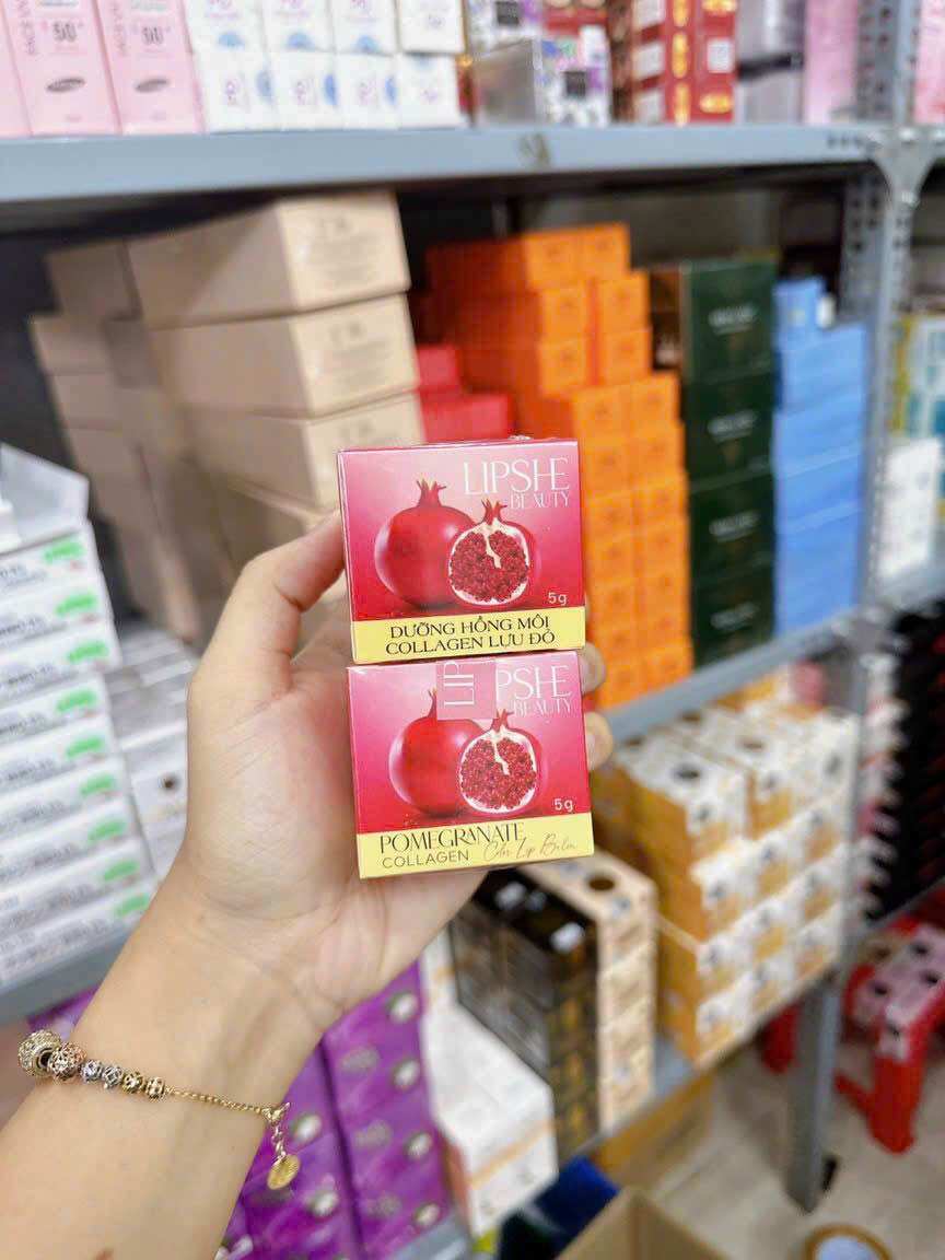 Dưỡng Hồng Môi Collagen Lựu Đỏ Lipshe Beauty 5gram