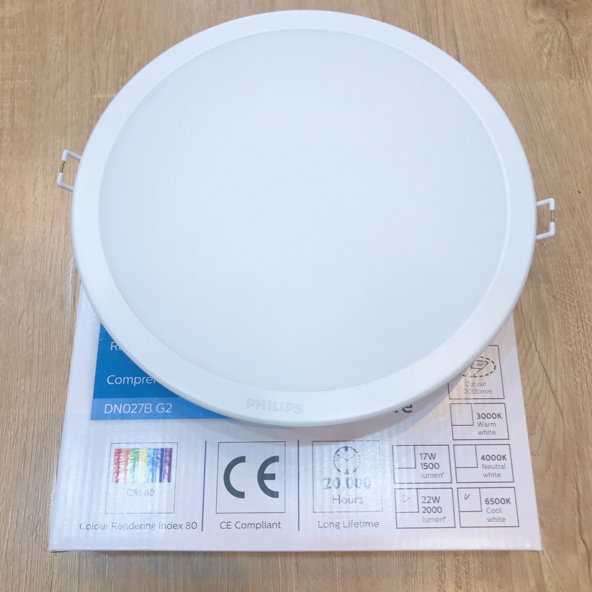 Đèn Led âm Trần tròn DN027B G2 công suất 22w [Philips chính hãng]