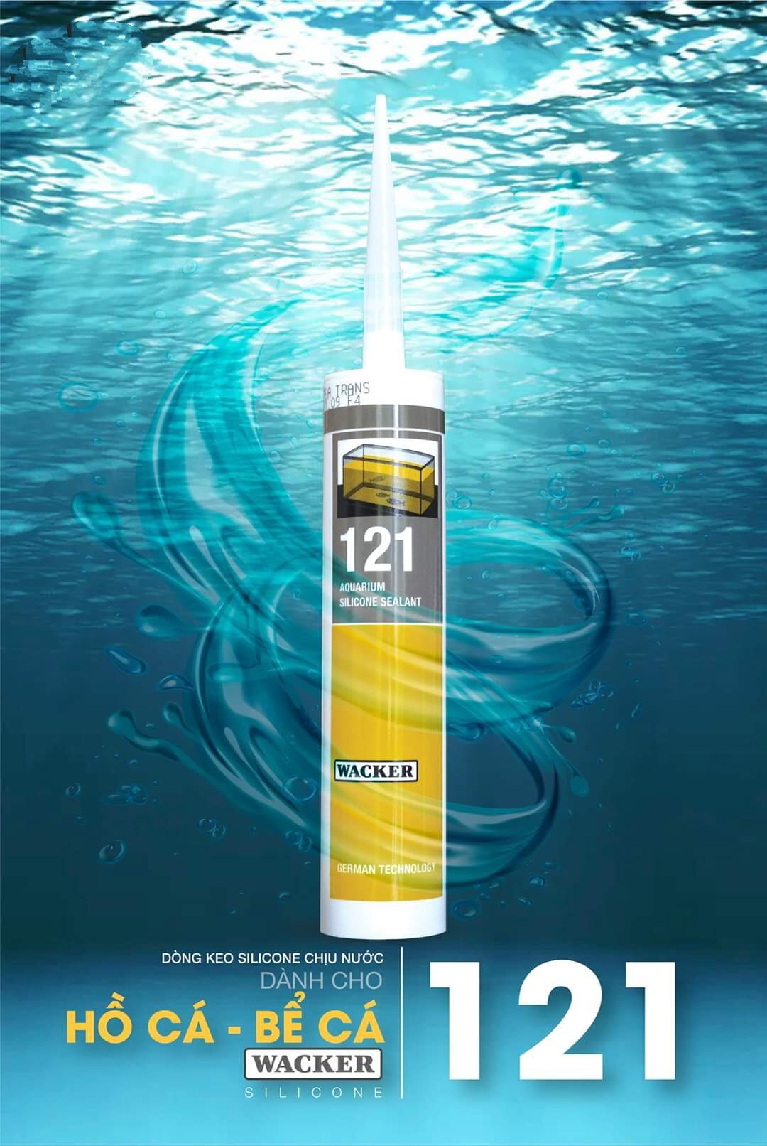 Keo Silicon Hồ Cá 121 - Wacker AquaRium