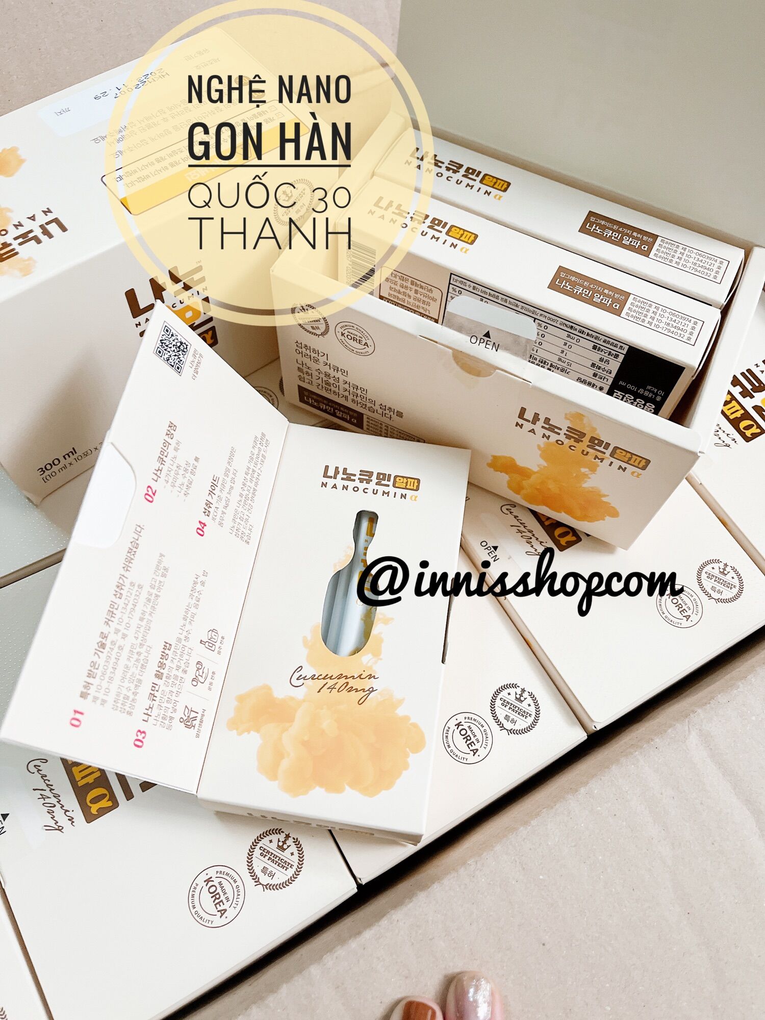 Tinh Nghệ Nano Curcumin nội địa Hàn Gon 10ml x 30 thanh