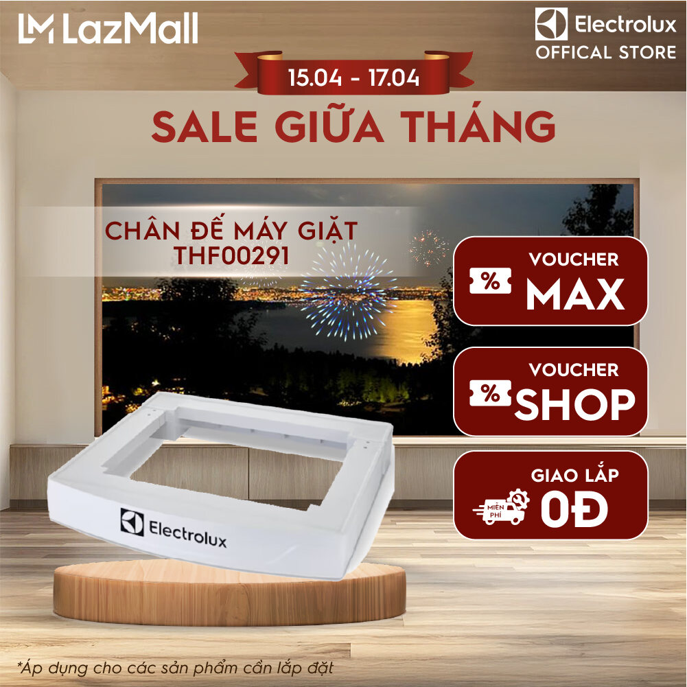 Chân đế máy giặt Electrolux nâng máy lên cao tránh tiếp xúc bề mặt sàn giảm tiếng ồn, giảm rung lắc
