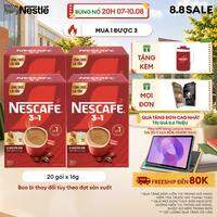 [FREESHIP TOÀN QUỐC] [CÔNG THỨC CẢI TIẾN] Combo 4 Hộp Cà phê Hòa tan NESCAFÉ VỊ NGUYÊN BẢN 20 gói - Đậm thơm hài hòa