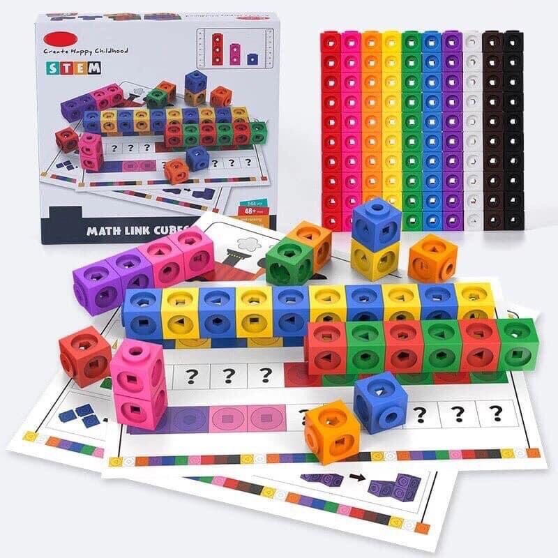 Đồ chơi giáo dục NUMBER BLOCK Linking Cubes học toán và xếp hình sáng ...