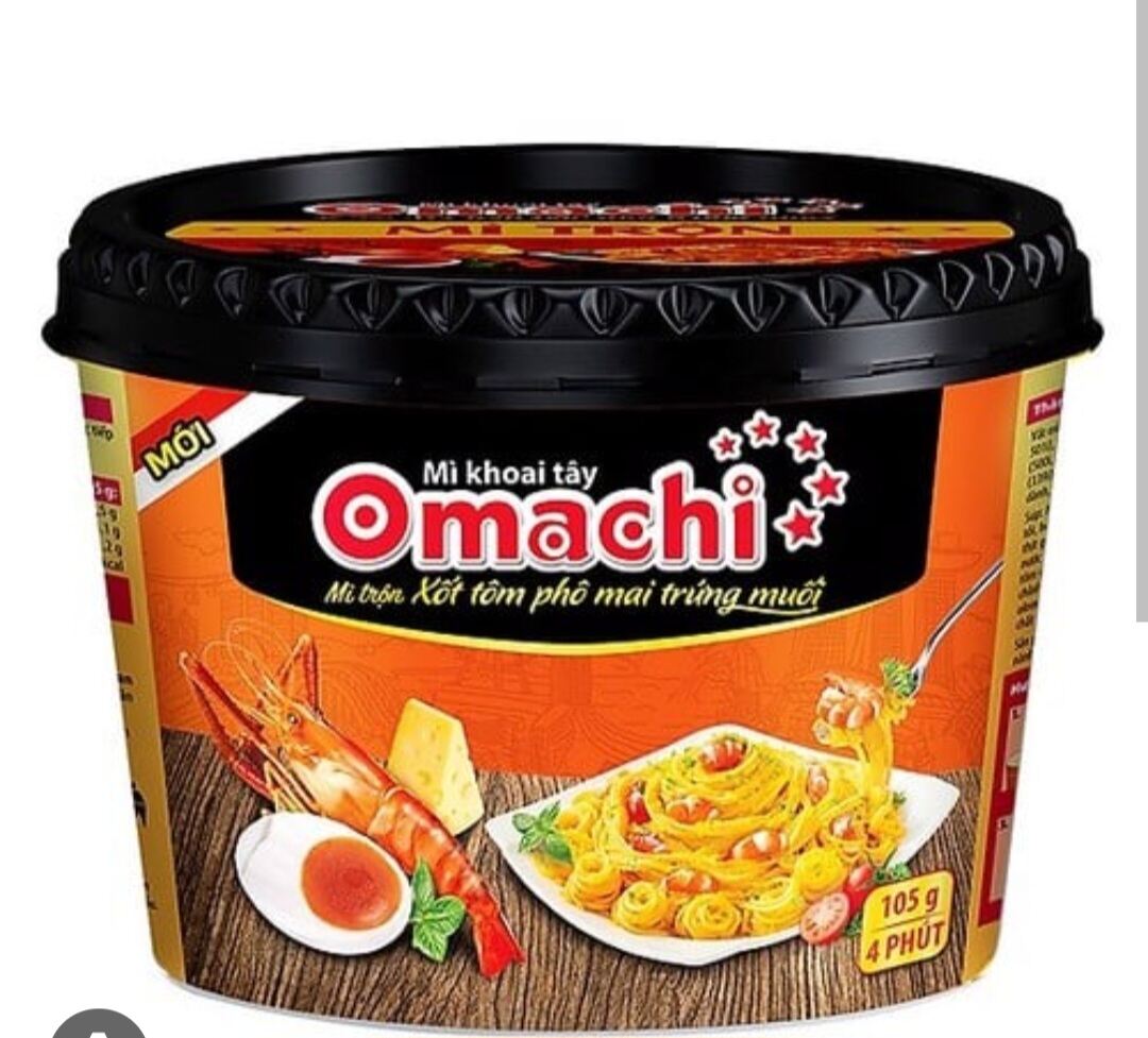 mì trộn Omachi phô mai trứng muối thùng 12 tô