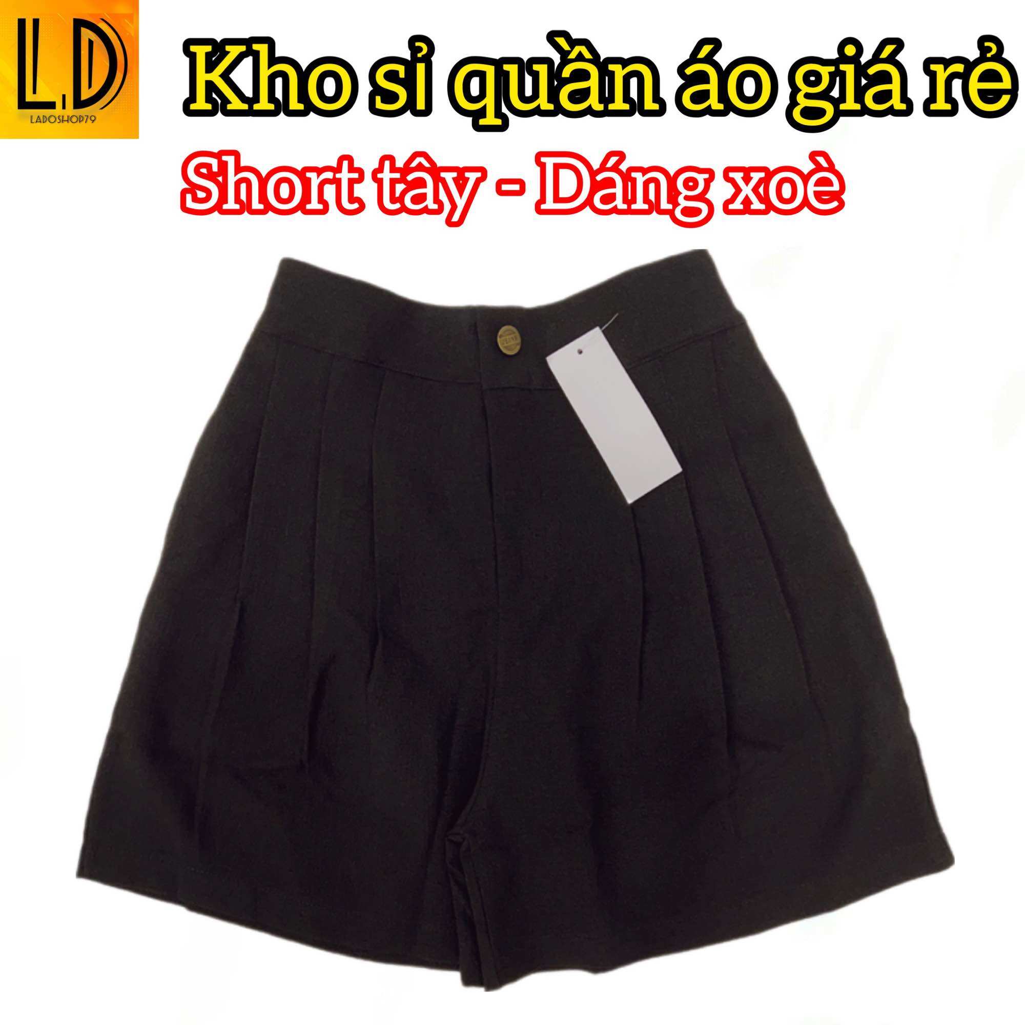 [Hoàn tiền Max 15%] Quần short tây lưng thun form đẹp vải đẹp 1 nút