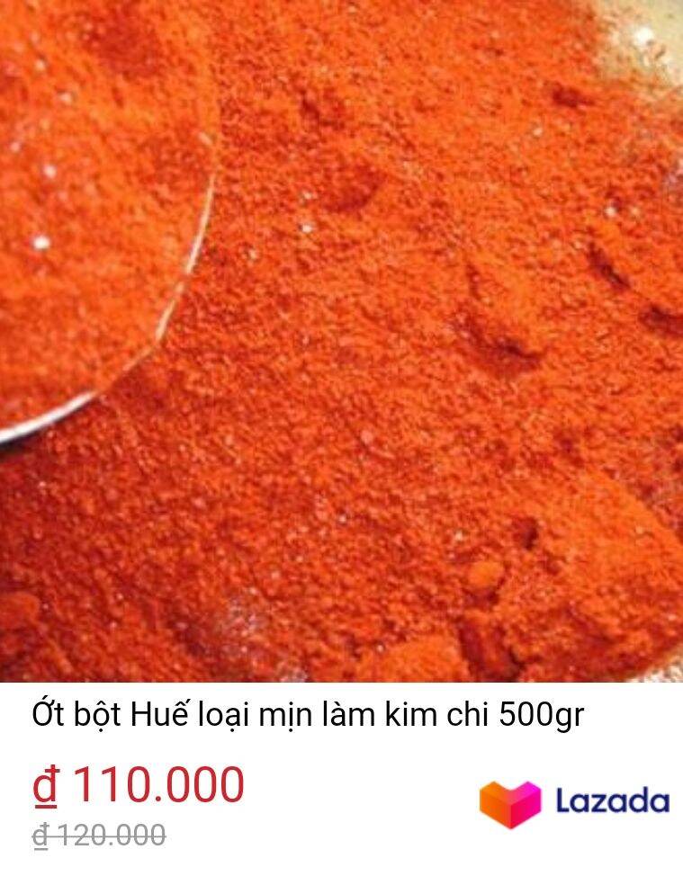 500GRAM ớt bột Huế loại mịn làm kim chi siêu cay nguyên chất 100%nhà làm