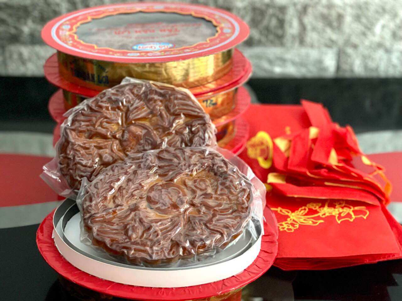 Bánh trung thu tân dân lợi nhân thập cẩm xá xíu 5trứng 700g