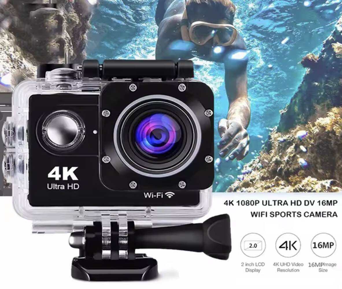 Camera hành trình chống nước chống rung 4K SPORT Ultra HD DV, kết nối wifi