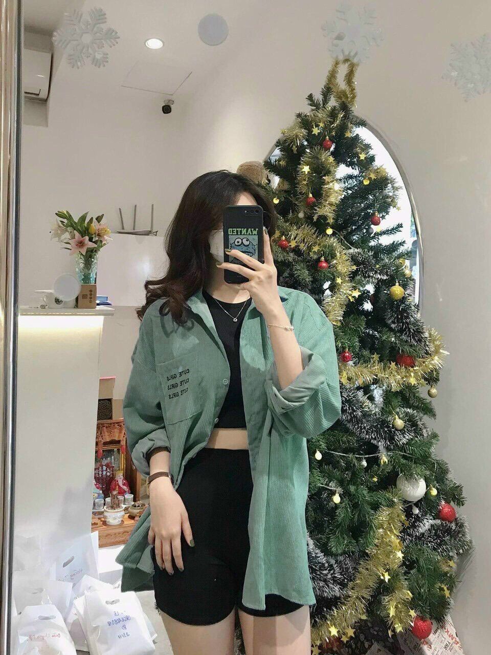 Áo kaki thêu cute free size cá tính hót hót hót