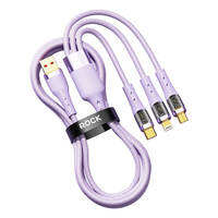 Rock | Đầu nối Sạc Nhanh Toàn năng 100W cho Apple 13, Huawei và Điện thoại Android với Nhiều Cổng Type-C