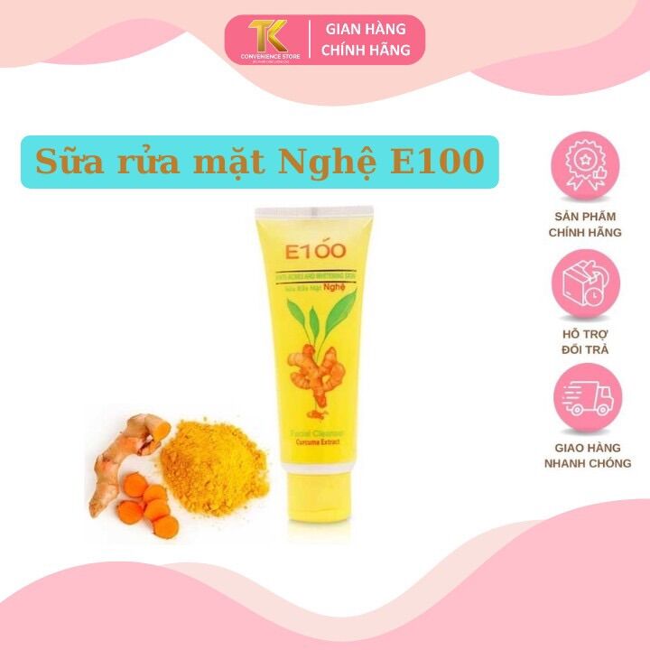 Sữa rửa mặt E100 nghệ ngừa mụn thâm 50g 100g