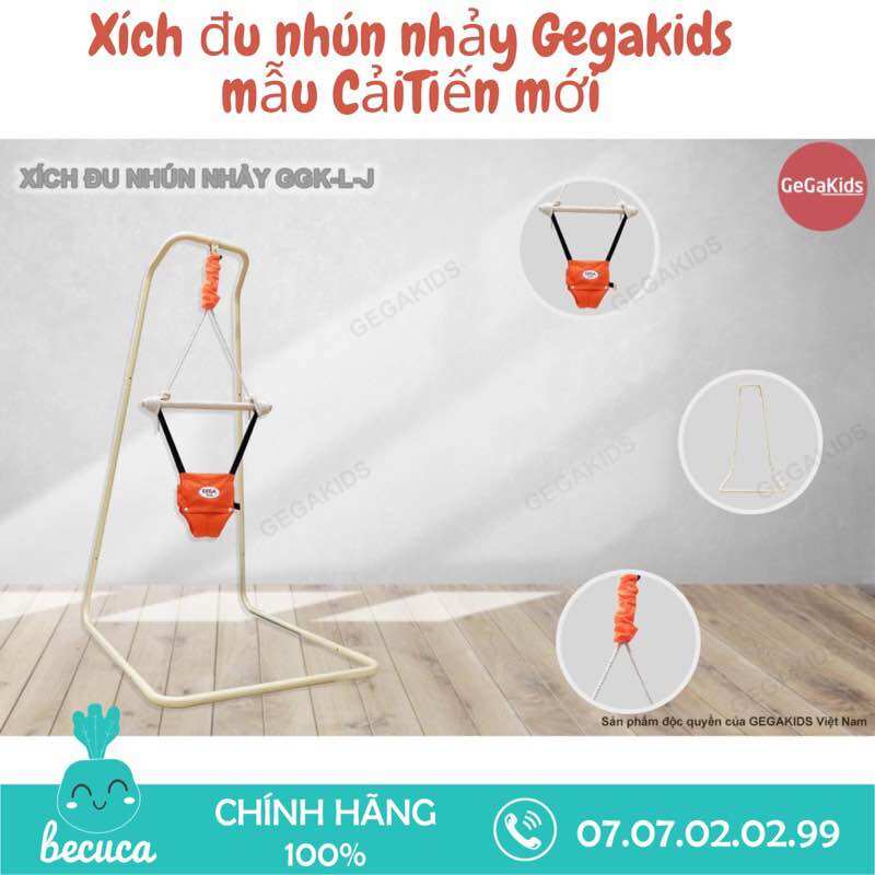 Xích đu nhún nhảy cho bé tập đi GEGAKIDS hàng chính hãng 100%