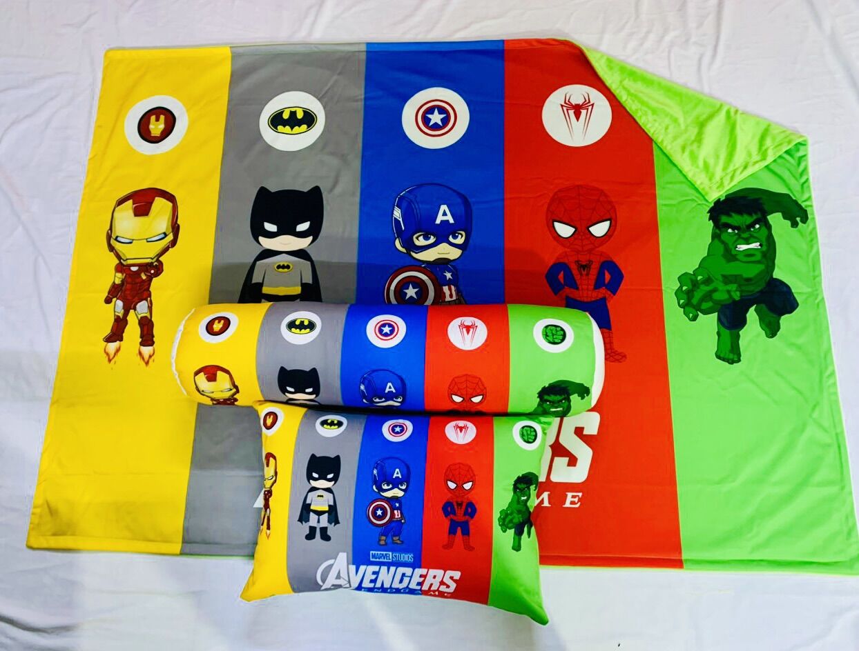 Vỏ gối và chăn Avengers chibi (bán lẻ từng món)