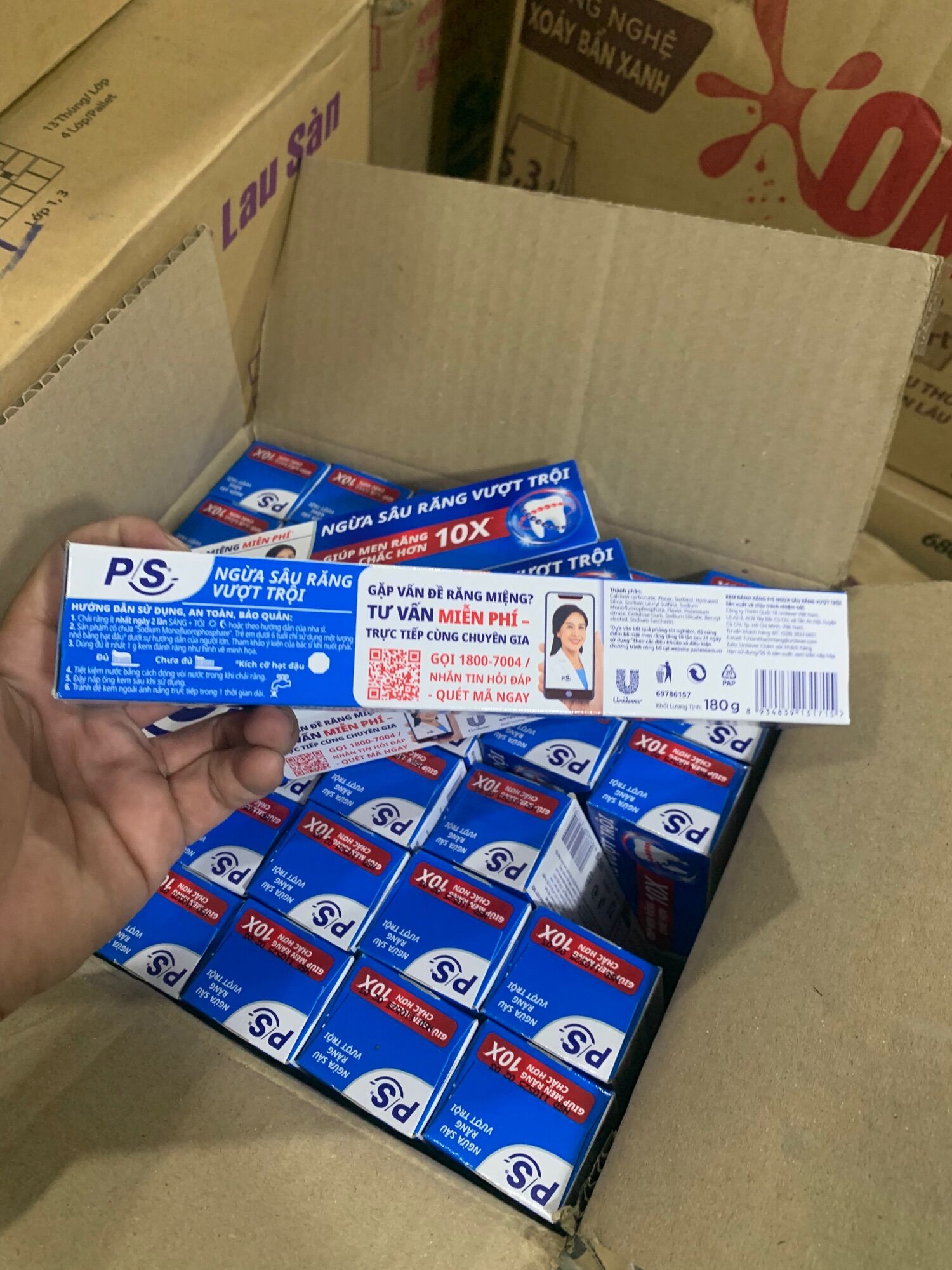 Combo 3 kem đánh răng PS ngừa sâu răng chai 180g