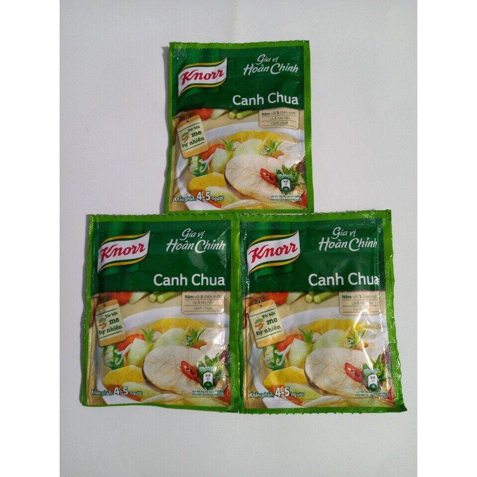 Combo 3 gói gia vị hoàn chỉnh canh chua Knorr (30g)