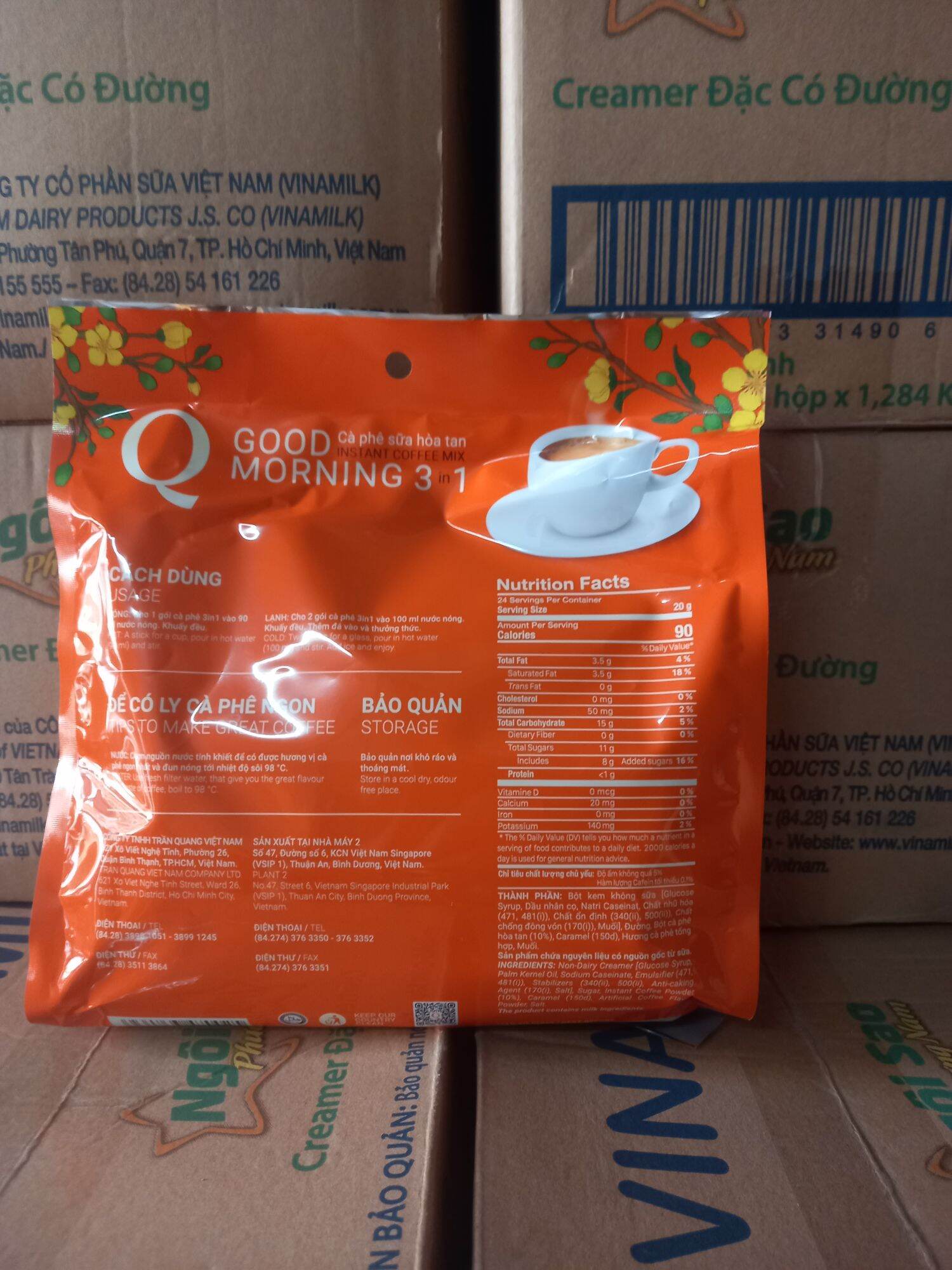 Combo 2 bịch cà phê Good morning Trần Quang 480g.