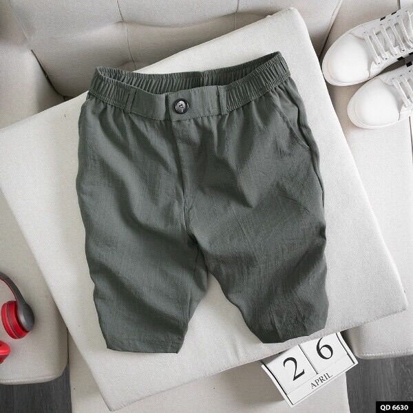 [HCM]Quần Short KaKi Cạp Chun LeNin Vải Giản Mềm Mịn