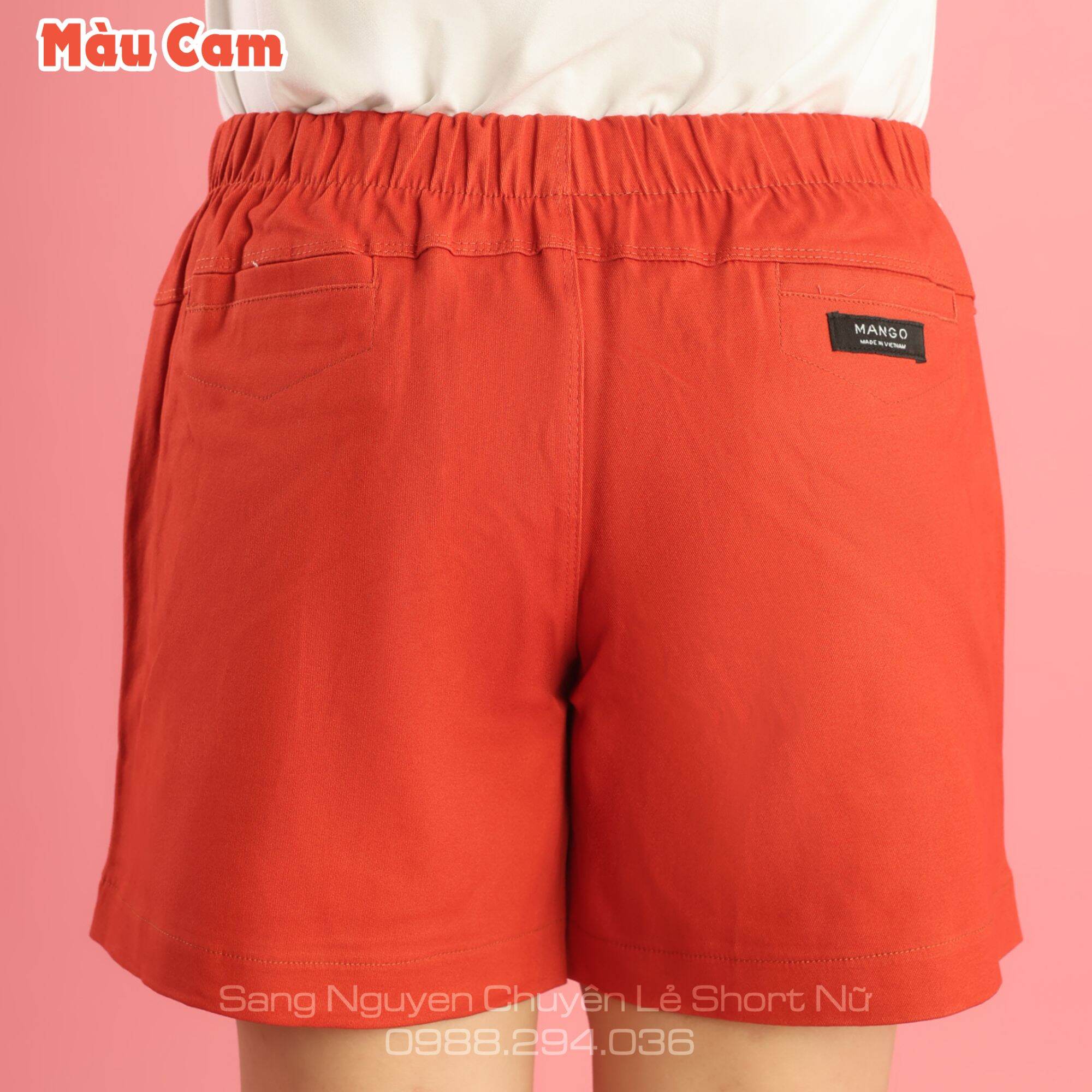 Quần short nữ kaki lưng thun