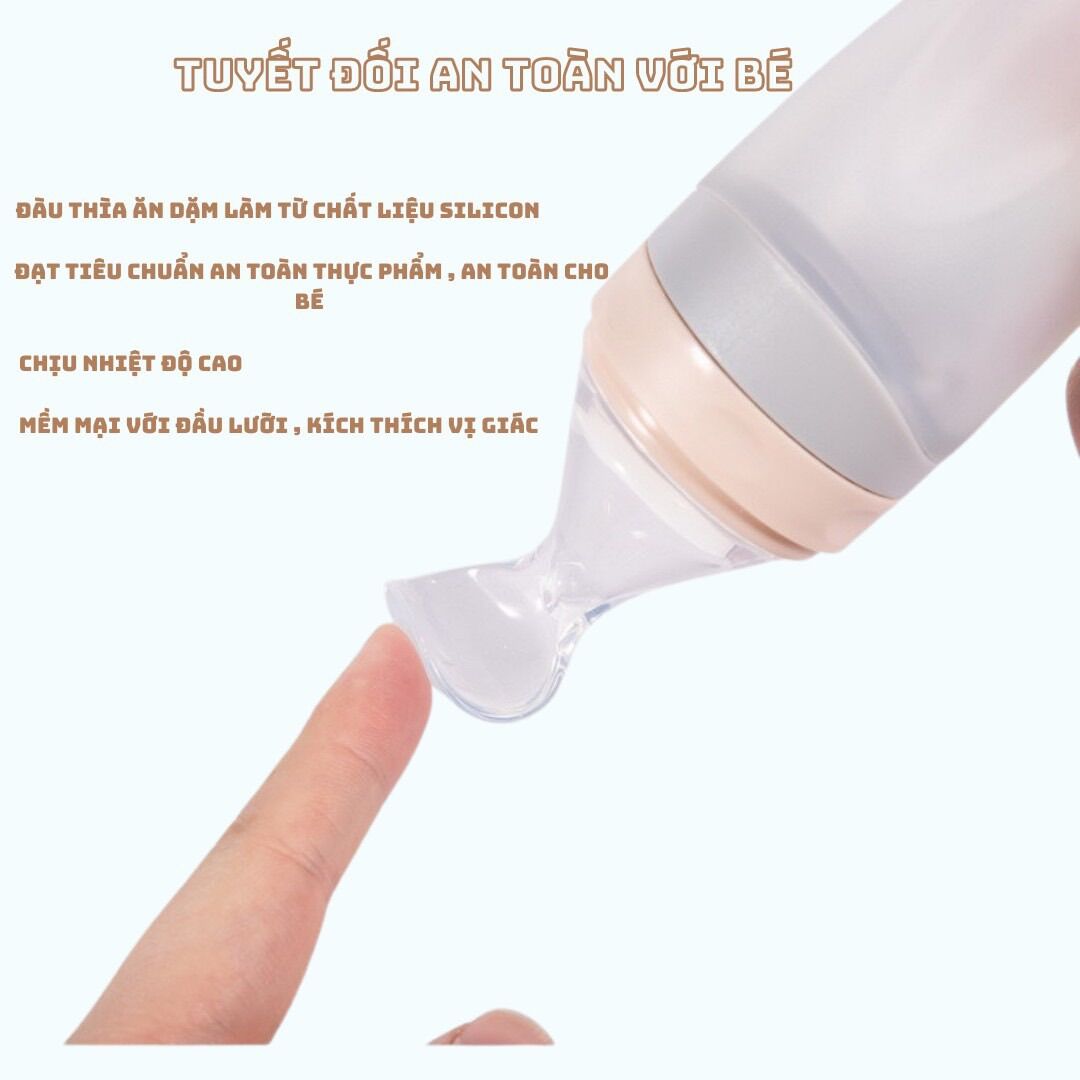 Bình thìa ăn dặm MOLLI - Bình thìa silicon cho bé