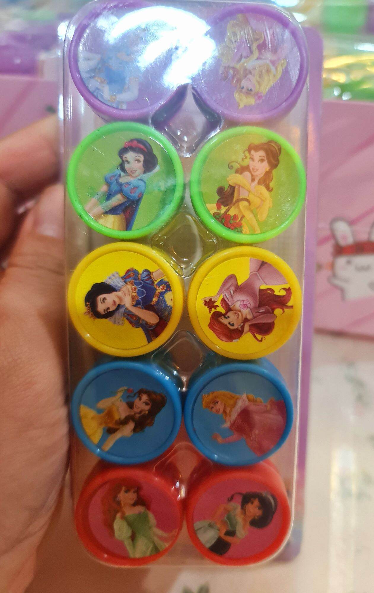 Set 10 con dấu in hình các nàng công chúa.