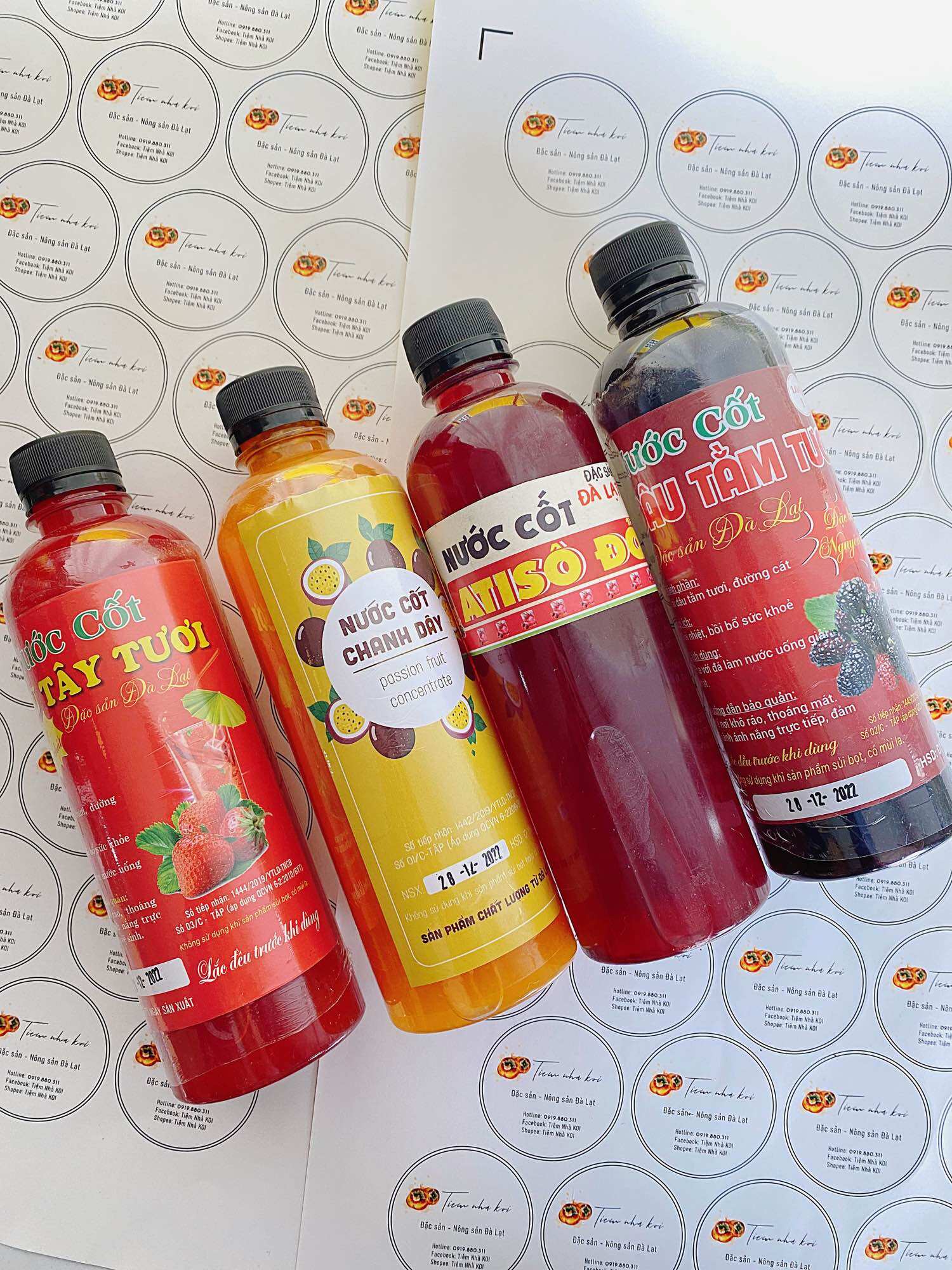 Nước cốt trái cây loại 1 | 500ml-1 lít | đặc sản đà lạt