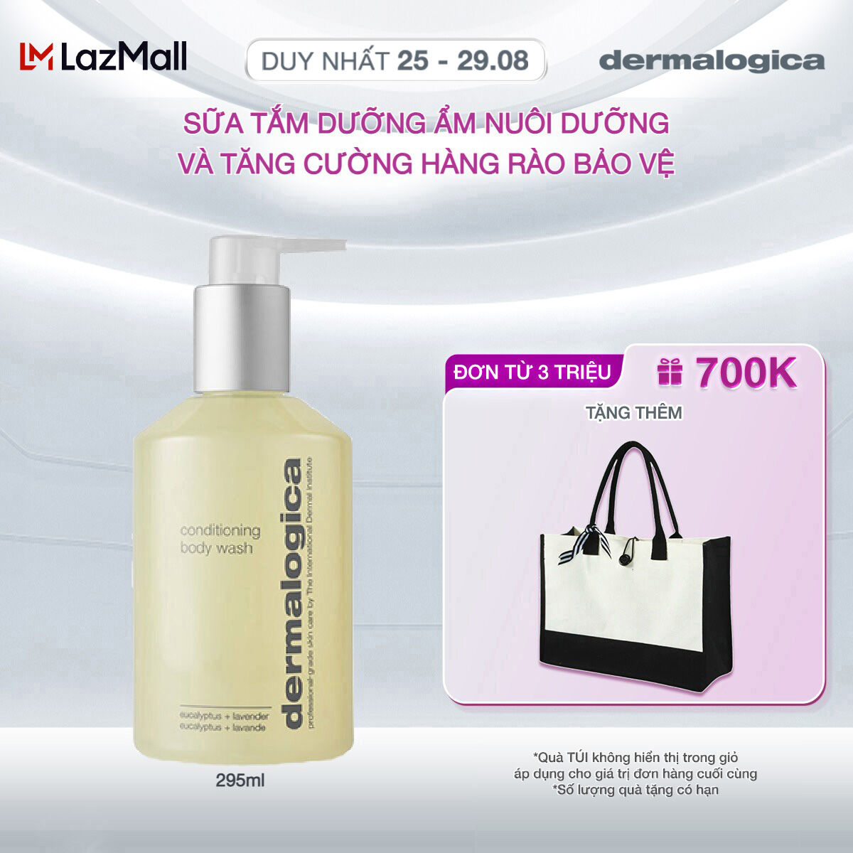 Gel tắm làm sạch da Dermalogica Conditioning Body + Hand Wash 295ml