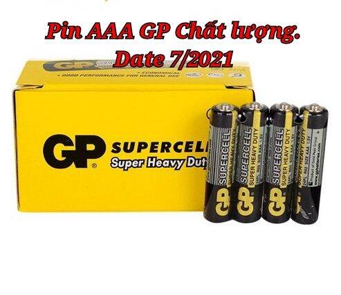 4 đôi pin aaa 1.5v gp supercell 24pl-s2 carbon gói 4 viên chính hãng date 7/2021 thanh lý