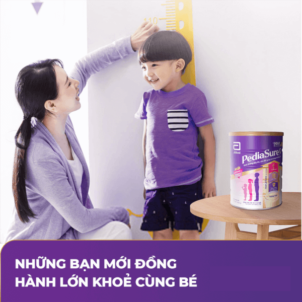 SỮA BỘT PEDIASURE MỚI VỚI CPP ÍT NGỌT HƯƠNG VANI 850g